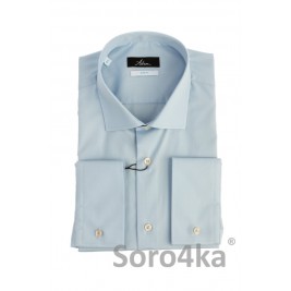 КЛАССИЧЕСКАЯ ГОЛУБАЯ ПРИТАЛЕННАЯ РУБАШКА ASTRON SLIM FIT PREMIER LINE