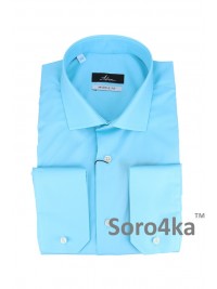 ГОЛУБАЯ ПОЛУПРИТАЛЕНАЯ РУБАШКА MIDDLE FIT ASTRON PREMIER LINE OCEAN BLUE