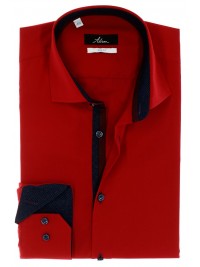 СТИЛЬНА ПРИТАЛЕНА ЧЕРВОНА СОРОЧКА SLIM FIT ASTRON
