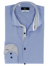 СТИЛЬНА БЛАКИТНА ПРИТАЛЕНА СОРОЧКА ASTRON SLIM FIT