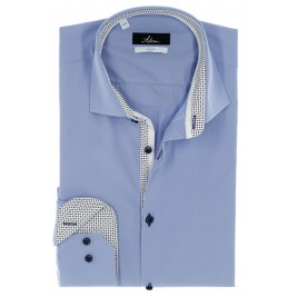 СТИЛЬНАЯ ГОЛУБАЯ ПРИТАЛЕННАЯ РУБАШКА ASTRON SLIM FIT