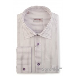 Офісна сорочка Middle Fit Astron White&Brown Premier Stripe Офісна сорочка Middle Fit Astron White&Brown Premier Stripe