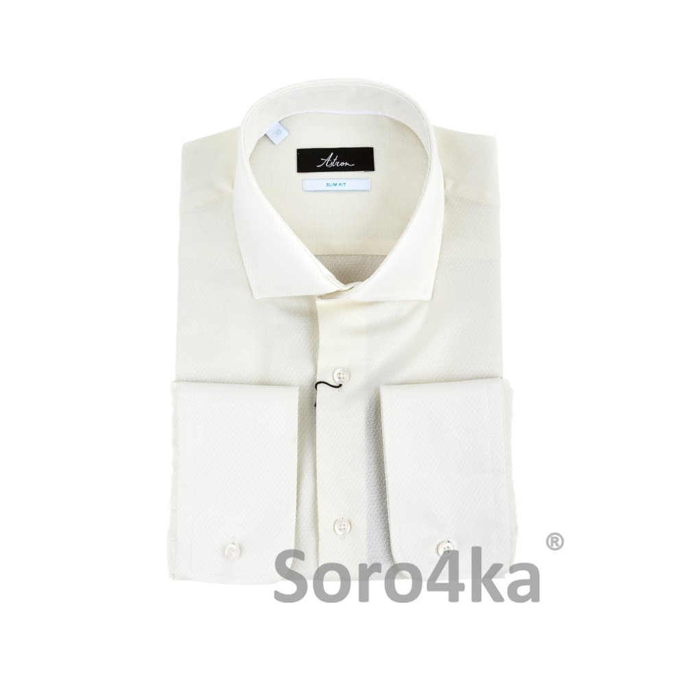 ТЕКСТУРНА СОРОЧКА АЙВОРІ SLIM FIT ASTRON PREMIER LINE