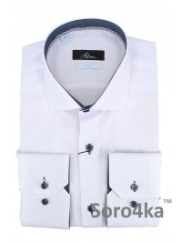 СТИЛЬНА БІЛА ТЕКСТУРНА СОРОЧКА ASTRON SLIM FIT PREMIER LINE
