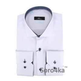 СТИЛЬНА БІЛА ТЕКСТУРНА СОРОЧКА ASTRON SLIM FIT PREMIER LINE
