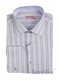 БІЛА СОРОЧКА MIDDLE FIT ASTRON PREMIER LINE В ДРІБНУ СМУЖКУ