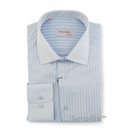 Голуба сорочка Middle Fit Astron Light Blue Premier Stripe