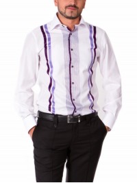 Сорочка Middle Fit Astron White&Purple It Premier Stripe
