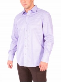 ФИОЛЕТОВАЯ РУБАШКА MIDDLE FIT ASTRON WHITE & PURPLE LINE PREMIER STRIPE