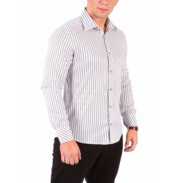 Сорочка Slim Fit Astron White&Grey Wide Stripe