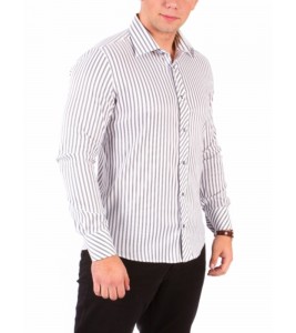 Сорочка Slim Fit Astron White&Grey Wide Stripe