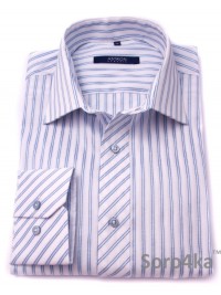 Сорочка Slim Fit Astron White&Light Blue Wide Stripe