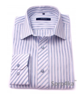 Сорочка Slim Fit Astron White&Light Blue Wide Stripe