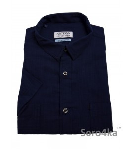 СИНЯЯ РУБАШКА ASTRON CASUAL С КОРОТКИМ РУКАВОМ