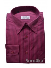 Рожева сорочка Middle Fit Astron Casual Style Pink Stripe