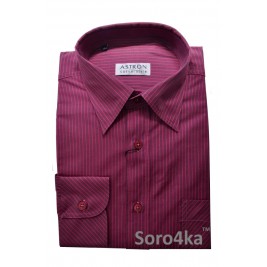 РОЗОВАЯ РУБАШКА Middle Fit Astron Casual Style Pink Stripe