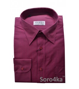 Рожева сорочка Middle Fit Astron Casual Style Pink Stripe
