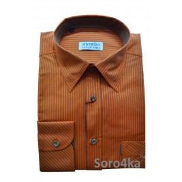 ОРАНЖЕВАЯ РУБАШКА Middle Fit Astron Casual Style Orange Stripe