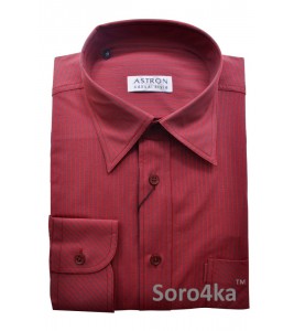 Червона сорочка Middle Fit Astron Casual Style Red Stripe