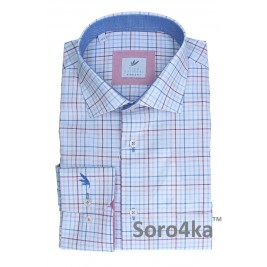 СВЕТЛАЯ РУБАШКА В КЛЕТОЧКУ Rosy Middle fit Rino Palmieri СВЕТЛАЯ РУБАШКА В КЛЕТОЧКУ Rosy Middle fit Rino Palmieri