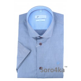 ДЖЫНСОВАЯ РУБАШКА С КОРОТКИМ РУКАВОМ SLIM FIT Rino Palmieri