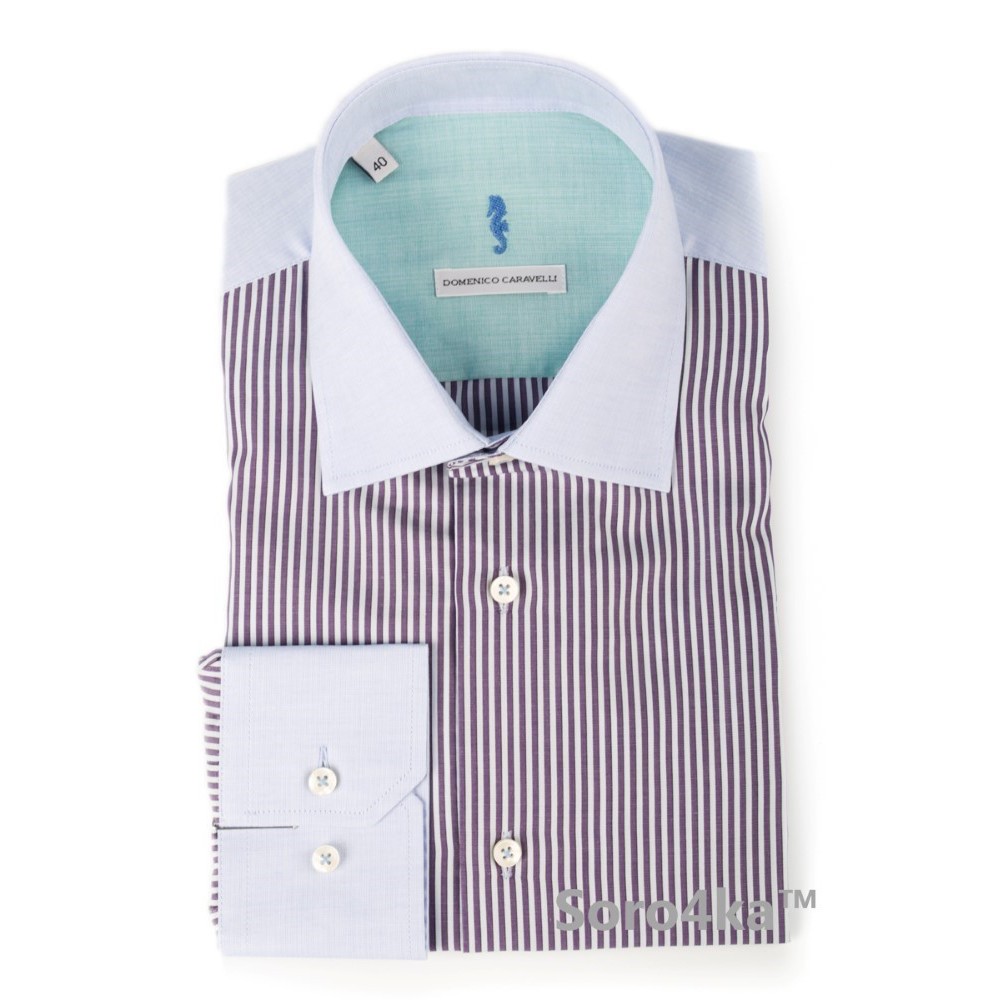 ГОЛУБАЯ РУБАШКА SLIM FIT DOMENICO CARAVELLI