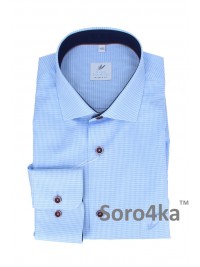 ГОЛУБАЯ РУБАШКА В РИСУНОК Rino Palmieri Middle fit