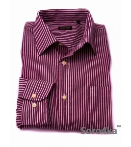 РОЗОВАЯ РУБАШКА CASUAL OVS PURPLE & WHITE STRIPE