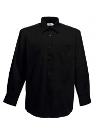 РУБАШКА ЧЕРНАЯ LONG SLEEVE POPLIN SHIRT