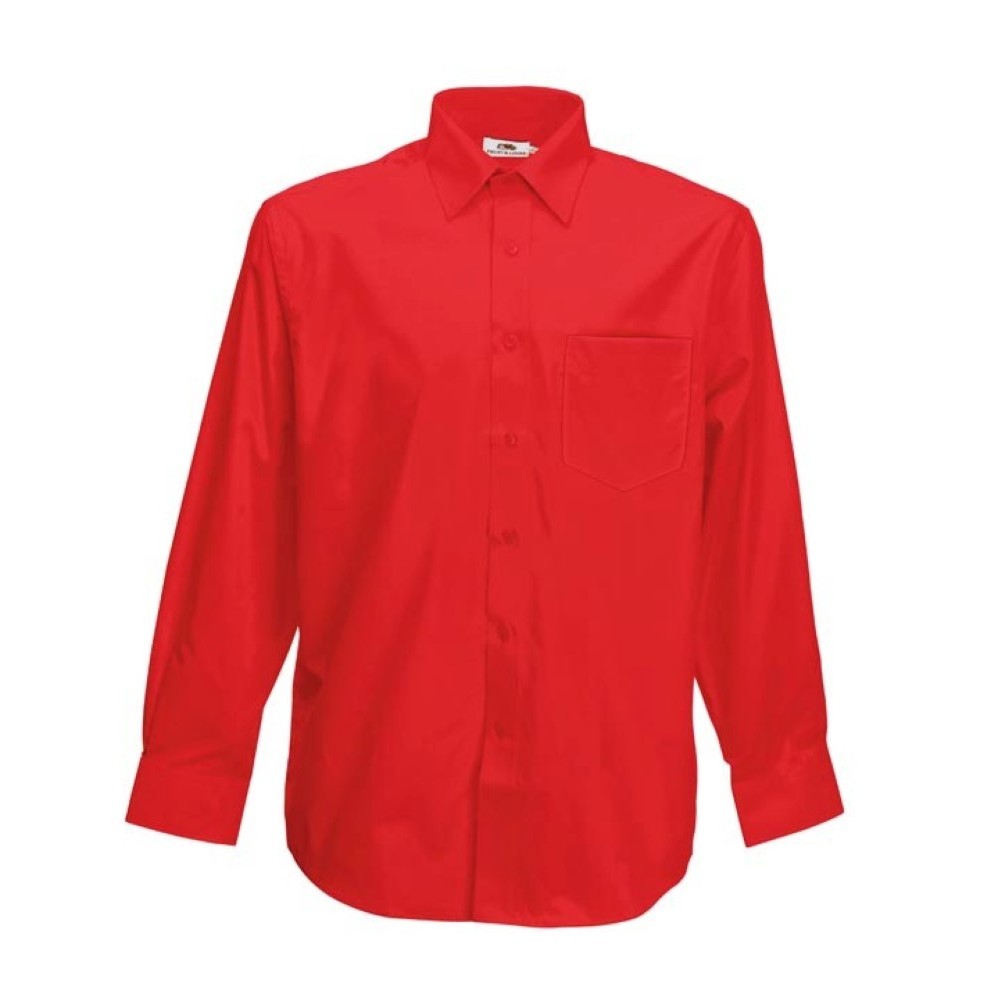 СОРОЧКА ЧЕРВОНА LONG SLEEVE POPLIN SHIRT
