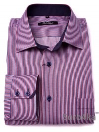 ЯРКАЯ РУБАШКА SLIM FIT FABRIK STYLE RED & BLUE STRIPE