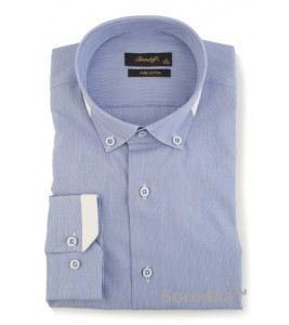 Стильна голуба сорочка Slim fit Brendoff