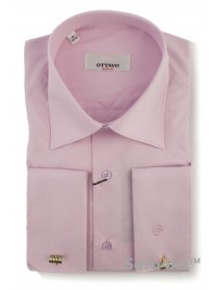 РОЗОВАЯ РУБАШКА НА ЗАПОНКИ SLIM FIT OTTAVO