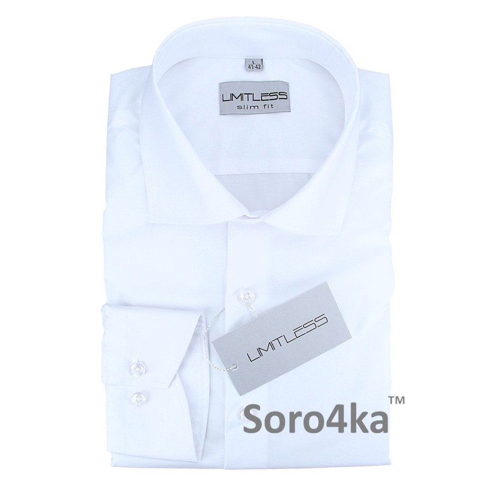 КЛАСИЧНА БІЛА ПРИТАЛЕНА СОРОЧКА Limitless Slim fit