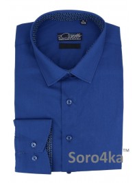 СТИЛЬНАЯ СИНЯЯ КЛАССИЧЕСКАЯ РУБАШКА Classik Fit Maestro di Castello