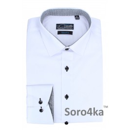 СТИЛЬНА БІЛА ПРИТАЛЕНА СОРОЧКА Maestro di Castello Slim Fit