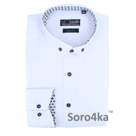 СТИЛЬНА БІЛА ПРИТАЛЕНА СОРОЧКА Slim Fit Maestro di Castello