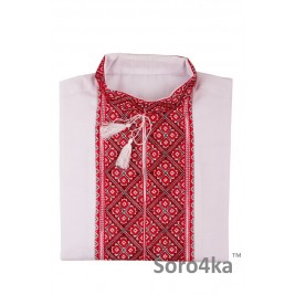 ВЫШИТАЯ РУБАШКА РУЧНОЙ РАБОТЫ ИЗ КРАСНОЙ ВЫШИВКОЙ